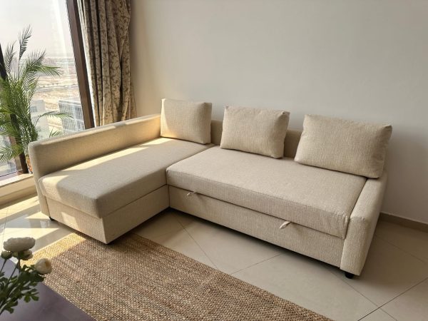 L Shape Sofa Cum Bed with Storage