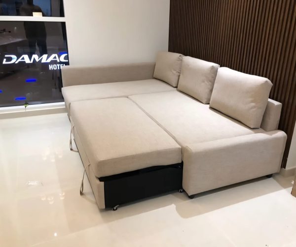 L Shape Sofa Cum Bed with Storage