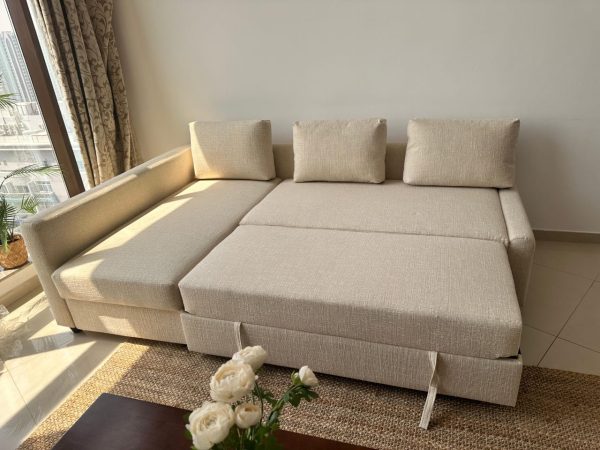 L Shape Sofa Cum Bed with Storage