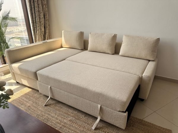 L Shape Sofa Cum Bed with Storage