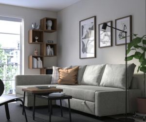 L Shape Sofa Cum Bed with Storage