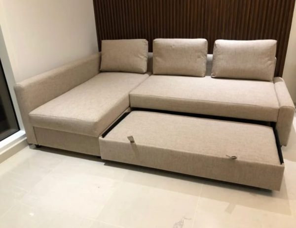 L Shape Sofa Cum Bed with Storage