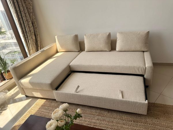 L Shape Sofa Cum Bed with Storage