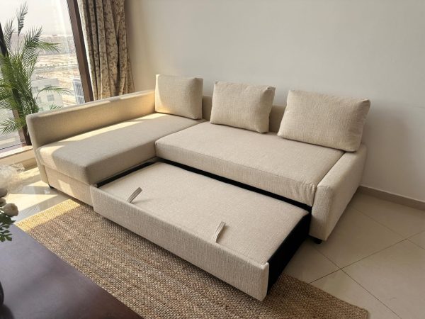 L Shape Sofa Cum Bed with Storage