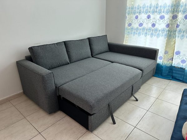 Three seater L shape sofa with storage
