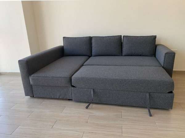 Three seater L shape sofa with storage