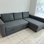 Three seater L shape sofa with storage