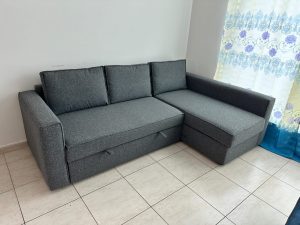 Three seater L shape sofa with storage