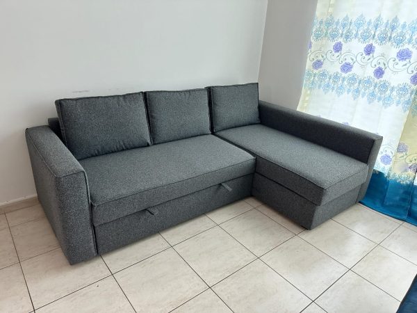 Three seater L shape sofa with storage